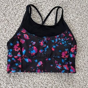 Lululemon Floral Sports Bra - Black, Pink, Blue